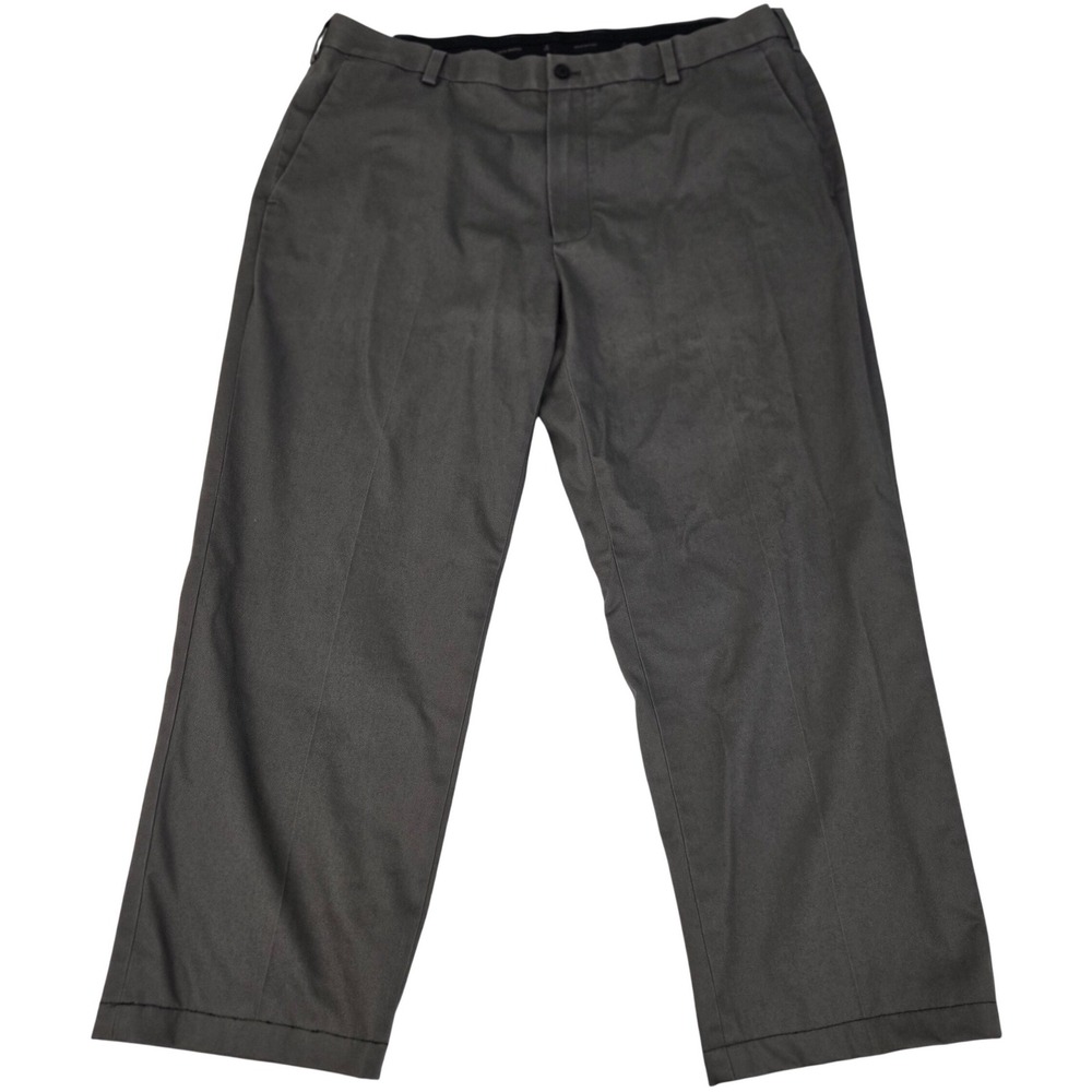 Brooks Brothers Advantage Chino Stretch Clark Fit Pants Mens W38 L26 Grey Chinos